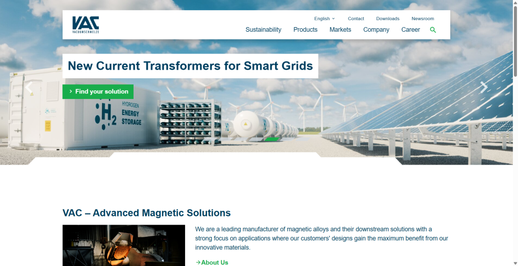 Reference Website Screenshot - Magnetic Solutions Homepage