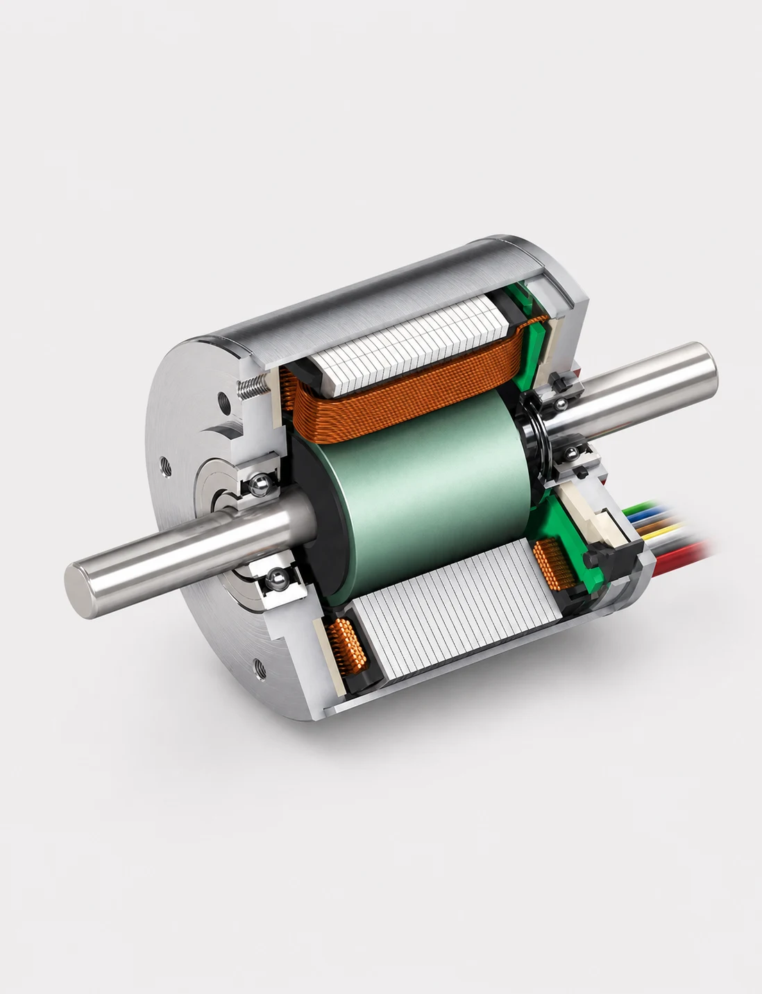 NdFeB ring magnet in a BLDC motor rotor assembly