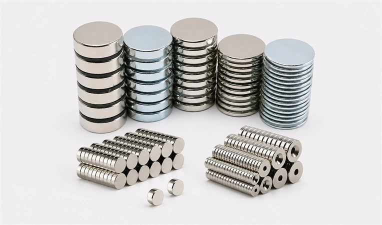 Coated NdFeB Disc Magnets