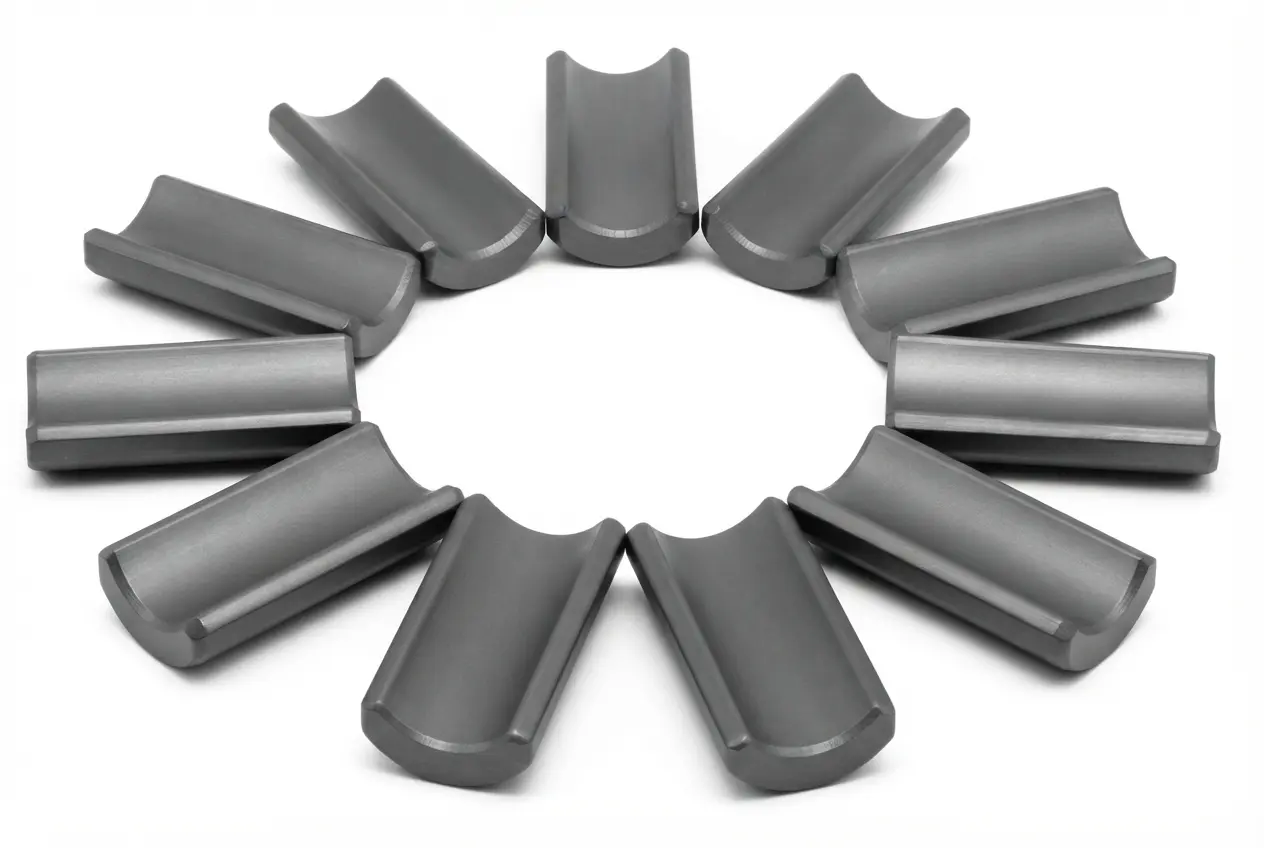 Ferrite arc magnets for permanent magnet motors