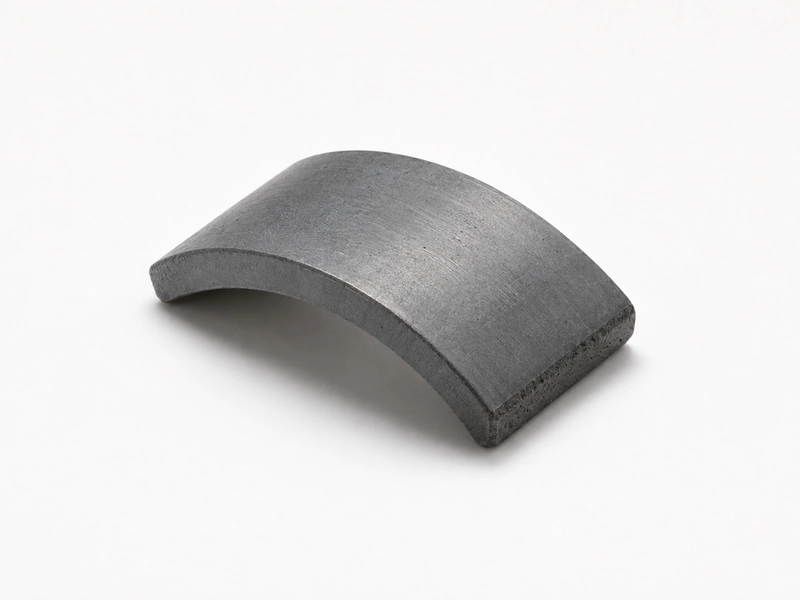 Ferrite arc magnets in drawing-defined segment geometries