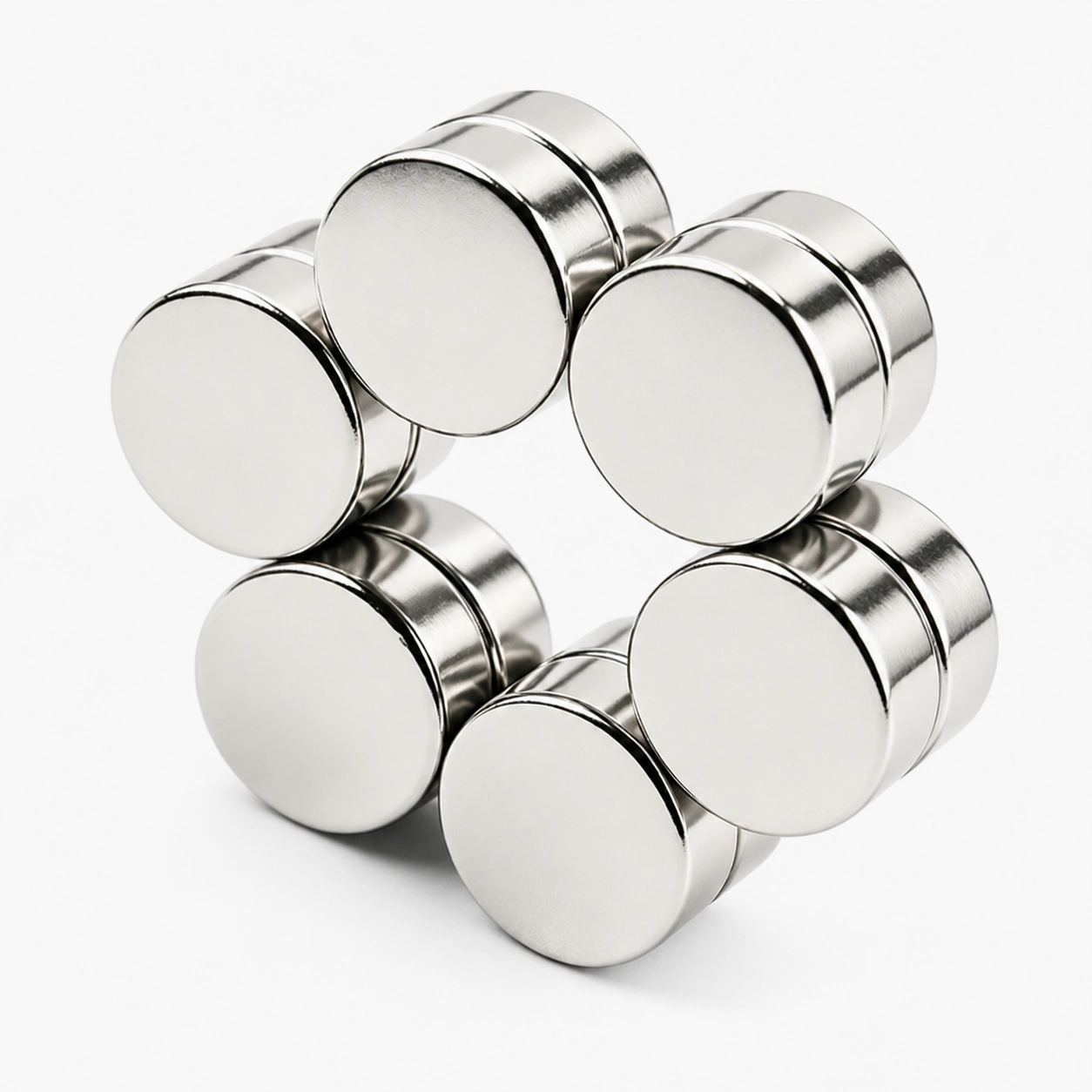 Neodymium disc magnets with controlled coating