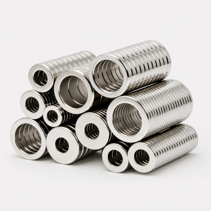 Neodymium ring magnets for compact magnetic circuits
