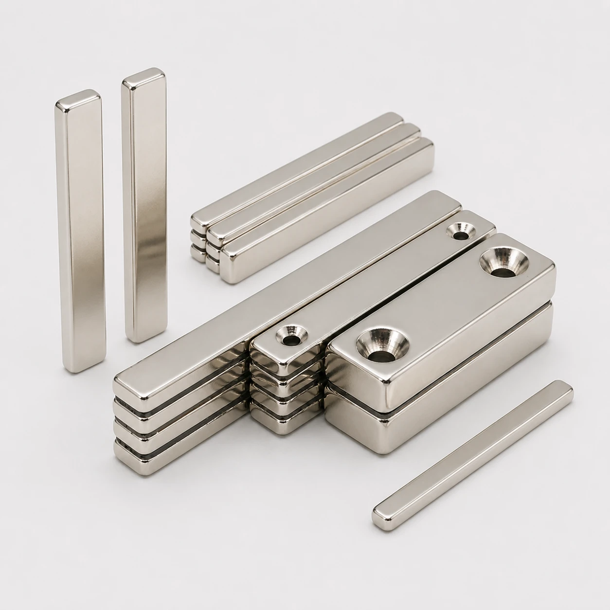Neodymium bar magnets manufactured to drawing