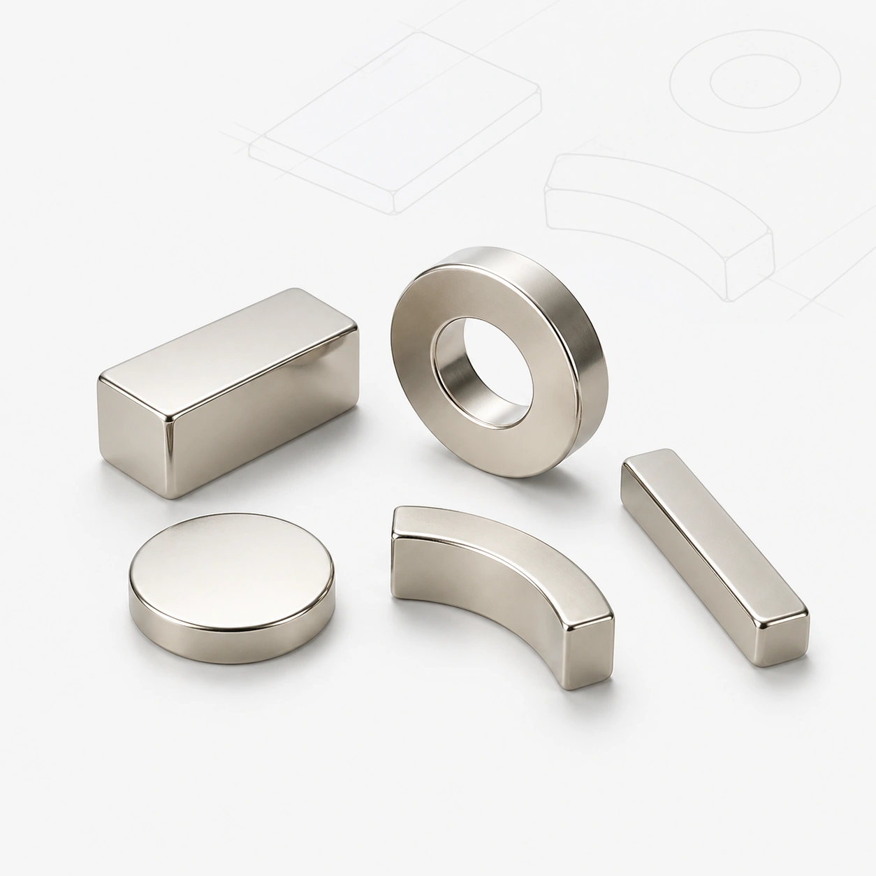 Custom Sintered NdFeB Magnet Component for OEM Projects