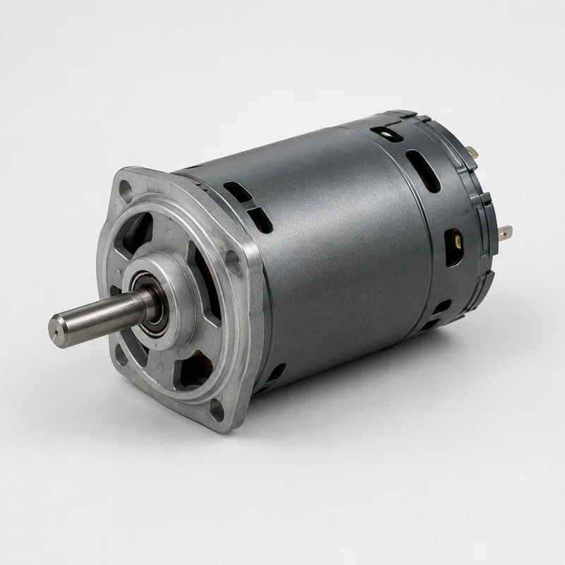 Two-pole permanent magnet stator for compact PMDC motor applications
