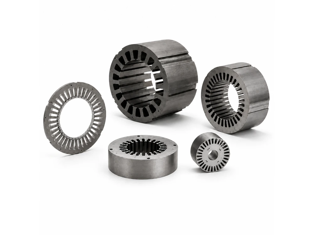 Custom Motor Stator Core showing electrical-steel lamination geometry