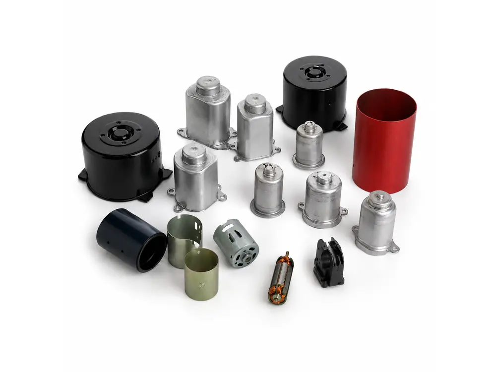 DC motor housing for drawing-defined applications