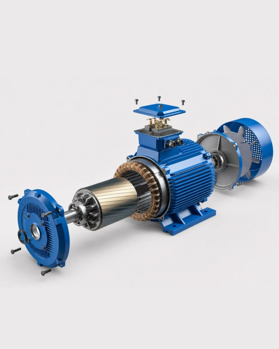 Industrial motor components using NdFeB ring magnets