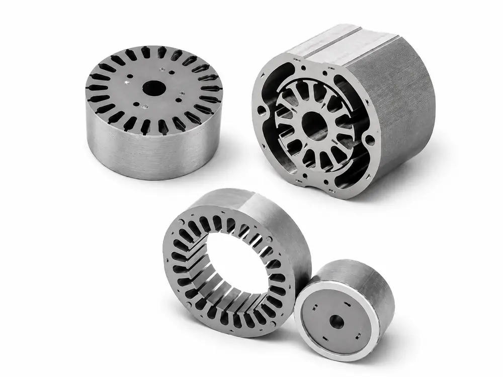 Induction motor stator components