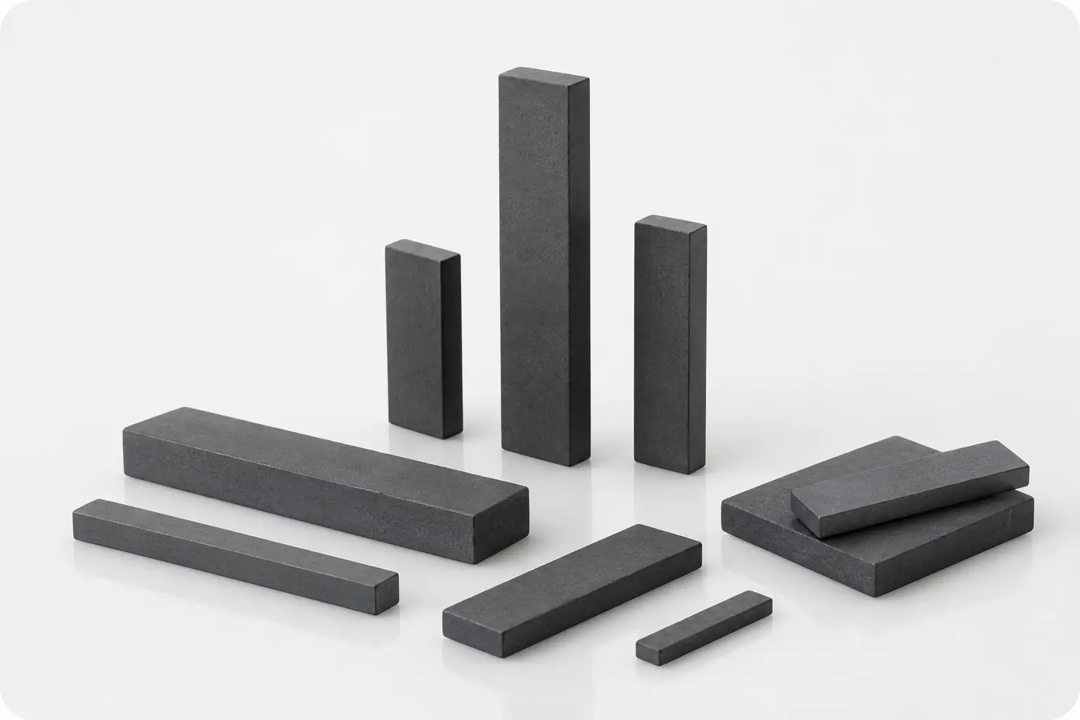 Ferrite bar magnets for industrial applications