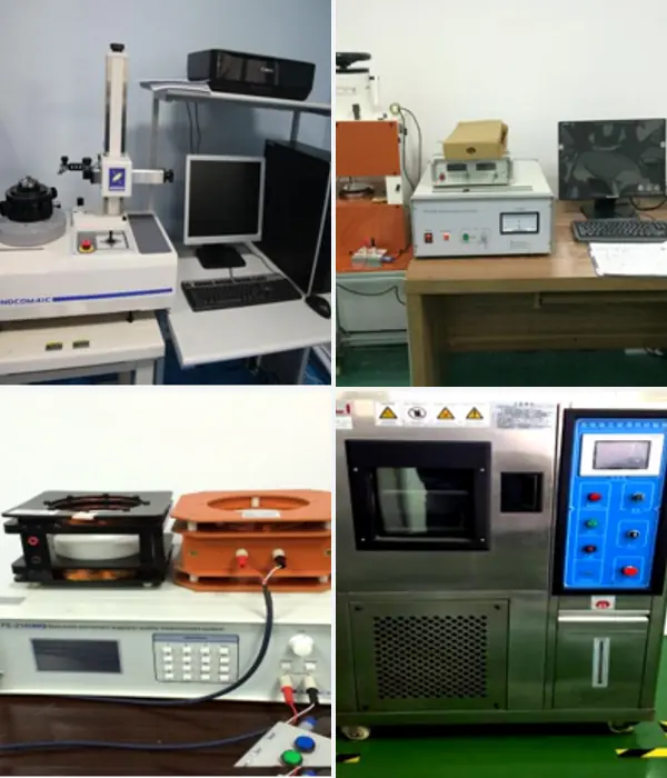 Ferrite block magnet dimensional and magnetic inspection for sample approval