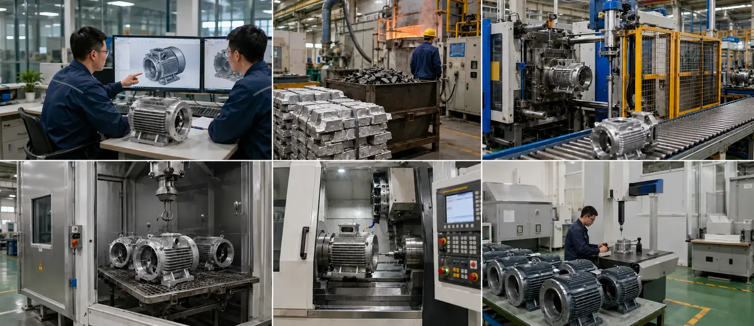 Replace with 16:9 AC Motor Housing manufacturing process image