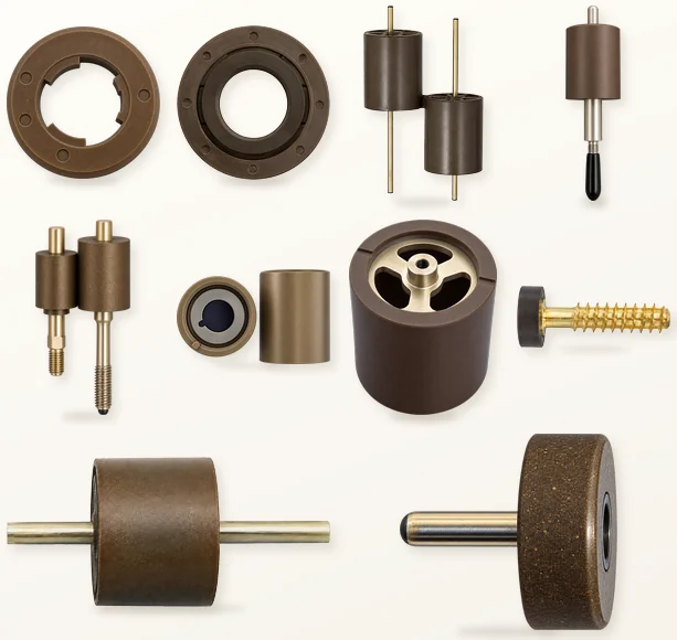 Bonded NdFeB rotors and precision molded magnet components