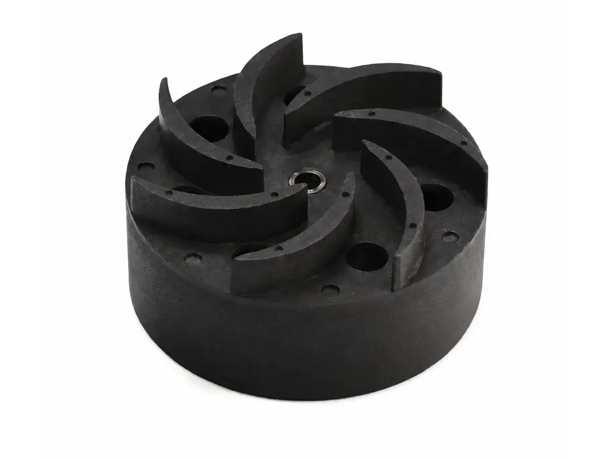 Custom injection molded ferrite component with integrated geometry