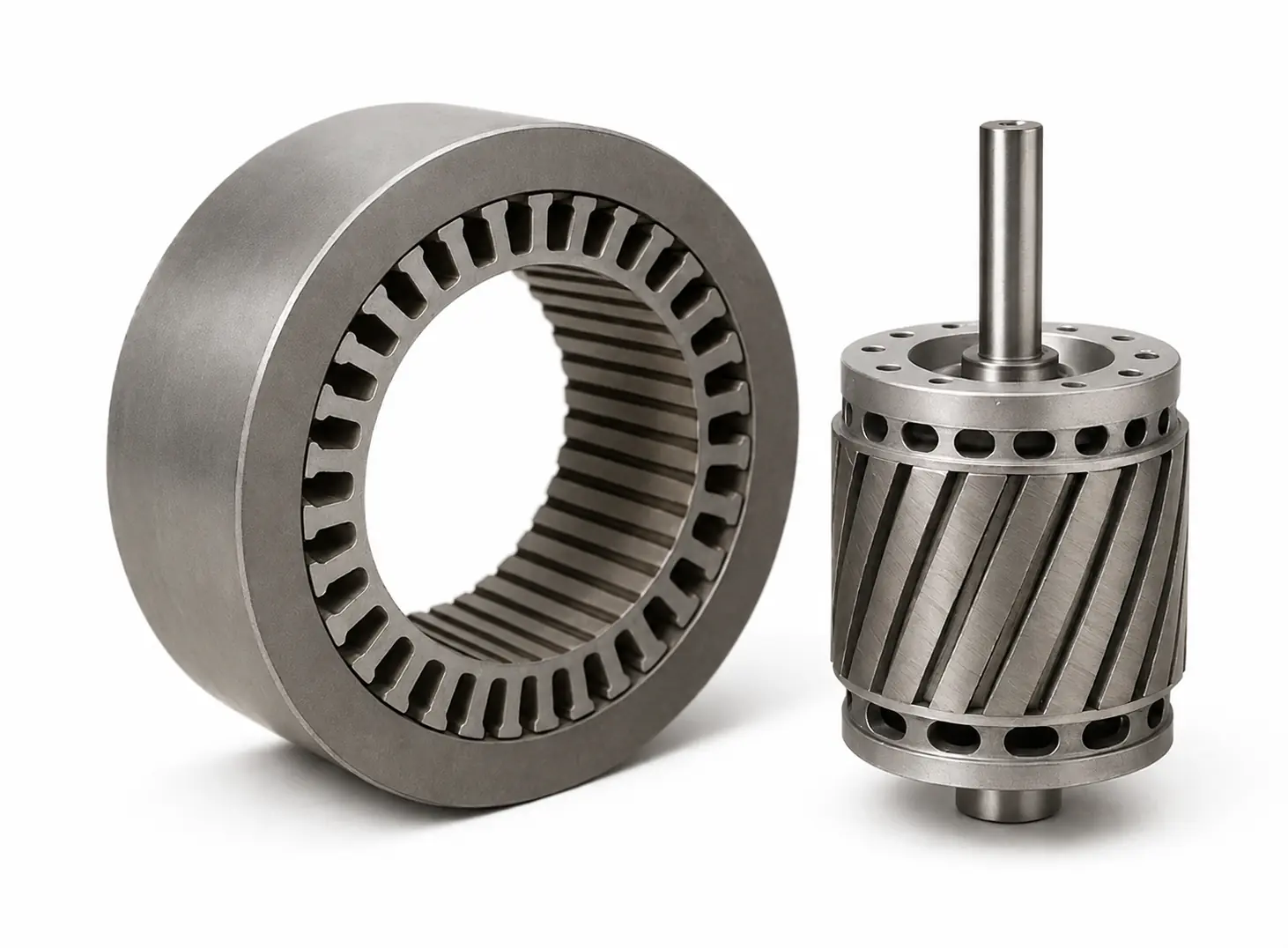 Induction Motor Stator Core showing electrical-steel lamination geometry
