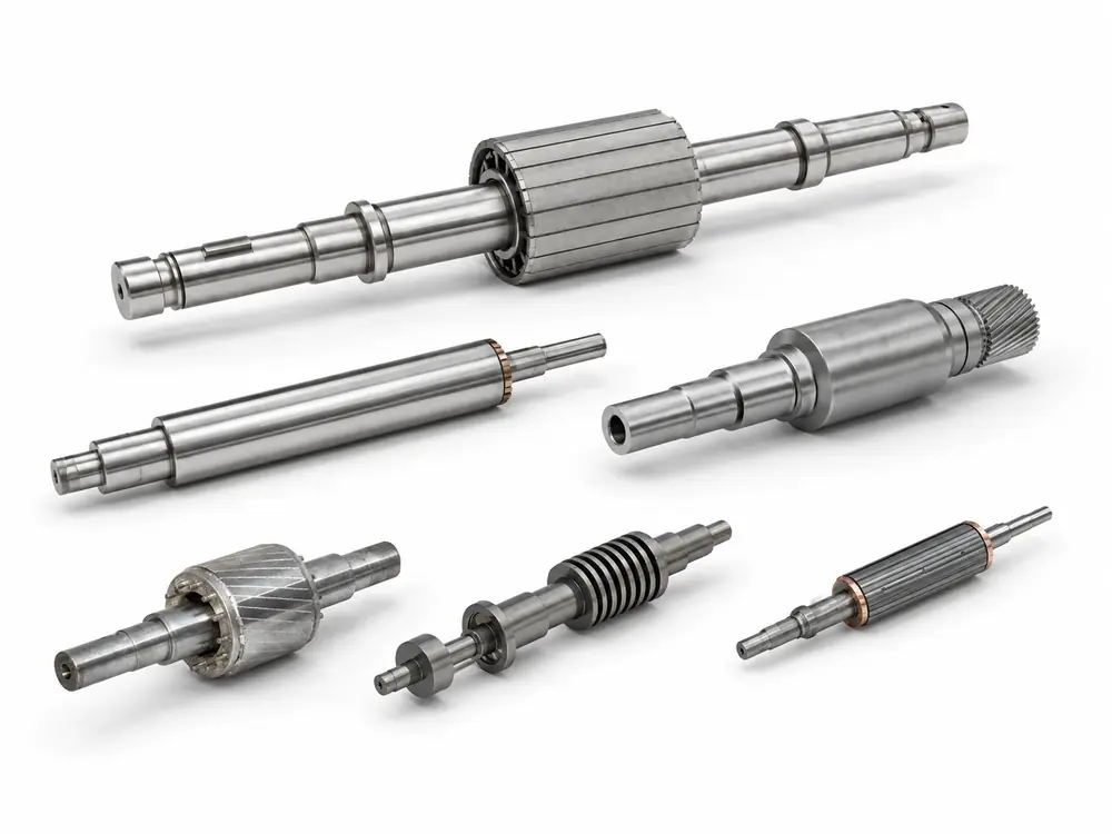 Rotor shaft assembly for motor applications